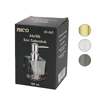 Tombul Kare - Prizma Şeffaf - Renkli Akrilik - Mika Kristal Sıvı Sabunluk 180ml Go53/00718 Çok Renkli