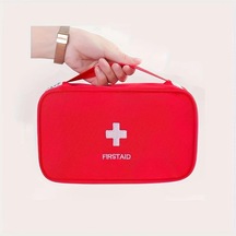 Hightower Kırmızı 1 Adet Portatif Seyahat İlk Yardım Çantası Hafif Kompakt Acil Durum İlaç Çantası