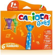 Carioca Teddy Jumbo Bebek Süper Yıkanabilir Keçeli Boya Kalemi 6'lı