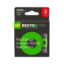 Batteries Recyko Pro Aa Kalem Ni-mh Şarjlı Pil, 1.2 Volt, 6'lı Kart
