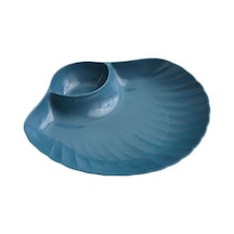 Mavi Kurutulmuş Meyve Tabağı Anti-damla Kabuk Şekli İstiflenebilir Kırılmaz Zarif Paket Gıda Düz Renk Gıda Sınıfı Malzemeleri