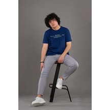 Regular Fit Baskılı Bisiklet Yaka Erkek T-Shirt