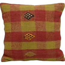 Zehra Abla Halı Yeni El Dokuma Dekoratif Kilim Kırlent Yastık Kılıfı 6424 Çok Renkli