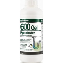 Clin Azur 600 Gel - 1 Lt Boru Tıkanıklık Açıcı - Tekne Ve Karavanınızdaki Tıkanıklıklara Profesyonel Ve Hızlı Çözüm