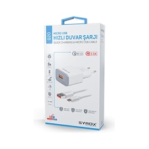 Syrox Q20 2.0a Micro Usb Hızlı Şarj Aleti Quick Charging Set 2.0a
