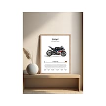 Bmw Doğal Ahşap Çerçeveli Tek Parça Dekoratif Tablo Çok Renkli - 818978234 Çok Renkli
