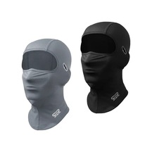 Turcoshop11 Gray+black Yaz Balaklavası Nefes Alabilir Spor Yüz Maskesi Erkek Ve Kadın