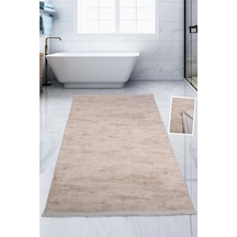 Nova Krem 100x200 Cm Büyük Ebat Banyo Paspası Spor Saçaklı Kaymaz Krem