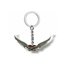 Angel Wings Kırmızı Kalp Figürlü Unisex Anahtarlık Tutku Ve Korumanın Günlük Sembolü