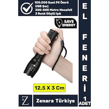 Profesyonel Kamp Avcı Güvenlik Okul Deprem Balıkçı Güçlü Işık 3 Mod Aydınlatma Şarjlı Mini El Feneri Çok Renkli