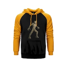 Galaksinin Koruyucuları Groot Sarı Renk Reglan Kol Kapşonlu Sweatshirt Sarı