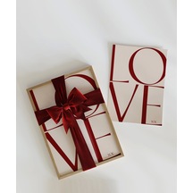 Çerçevesiz Poster Love You Minimal Ve Şık Tipografik