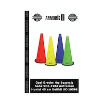 Özel Üretim Hız Egzersiz Saha Scx-1104 Antreman Hunisi 45 Cm Delikli Sc-10586 Çok Renkli