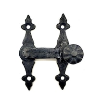 Antika Tarz Dekoratif Pirinç Kapı, Pencere Mandalı - 82x65 Mm, Oksit Kapı Kilidi