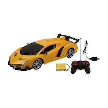 Uzaktan Kumandalı Şarjlı Araba 24 Cm Işıklı Ferrari & Lamborghini Model Full Fonksiyonlu Oyuncak Sarı Lamborghini