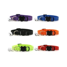 Glipet Reflektörlü Zilli Dokuma Kedi Boyun Tasması 19x1 Cm Siyah Sku: Zeus8690010301079