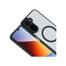 Xiaomi Redmi A7 Pro İçin Kamera Korumalı Manyetik Şarj Özellikli Şeffaf Tunex Kapak Siyah