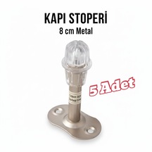 Silikon Uçlu Metal Kapı Stoperi 5 Adet Kapıya Monte Kapı Tamponu Sessiz Darbe Emici