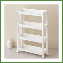 Bezos 4 Katlı Tekerlekli Sepet Organizer Raf 465x145x670mm Hb006 Çok Renkli
