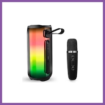 Bezos Pluse 5 Mikrofonlu Rgb Kablosuz Hoparlör - Siyah Bzoshb