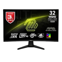 MSI MAG 32CQ6F 31.5" 0.5 Ms 180 Hz 2K WQHD Adaptive Sync Rapid VA Oyuncu Monitör