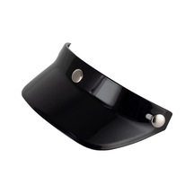 Retro Motosiklet Kaskı Görüş Şapkası, Güneş Koruma Tasarımı, 3 Kilitli, Siyah Renk