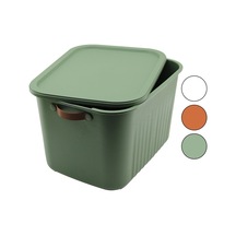 Boxsis Om-0664 Organizer Kapaklı Kutu 20lt 40x30x25cm Yan Kulplu Renkli Plastik - 12'li Paket Diğer