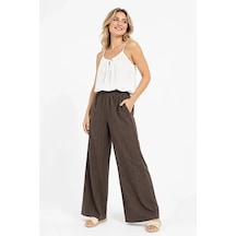 Only Onlmıka Loose Fit Yüksek Bel Pantolon Bayan Pantolon 15375289 Kahve