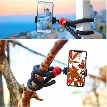 Esnek Monopod Tripod Youtuber Yayıncılar Ve Sosya Medya İçin İdeal 30cm Ahtapot 360 Derece Taşınabilir Ayakları Bükülebilir Selfie Telefon Tutuculu 3 Ayaklı Kampda Tatilde Gezilerde Çok Renkli