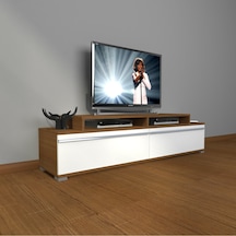 Decoraktiv Ekoflex 4 Mdf Tv Ünitesi Tv Sehpası - Ceviz Beyaz Ceviz - Beyaz