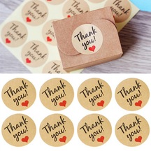 120 Adet Thank You Craft Kağıt Çıkartma Düğün Etiket Stickers