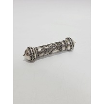 Antika Fransız 925 Ayar Gümüş Ferman Kutusu 65 Gram 12x3cm 171