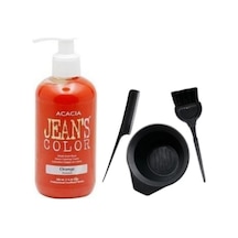 Jeans Color Saç Boyası Turuncu 250ml Ve Fluweel Saç Boya Kabı Seti