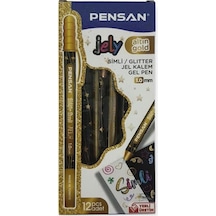 Pensan Jel Kalem 2800 Altın Jely Glitter Simli 12'li Paket Diğer