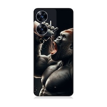 Realme C55 Uyumlu İçecek Goril Desenli Silikon Kılıf