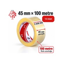 Vege Aslan Koli Bandı 45 Mm X 100 Mt 12 Li Paket Sentetik Kauçuk Tutkallı 12 Adet