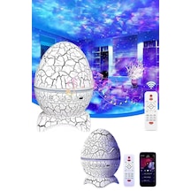 Bluetooth Hoparlör Dinozor Yumurtası Gece Masa Muratech - 22 Lambası Projektör Çok Renkli