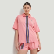 Pembe Fila Kadın Polo T-shirt Tape Detail Tw411141 Pembe