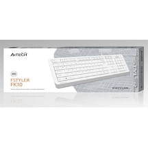 A4 Tech Fk10 Q Usb Fsytyler Beyaz Tr Fn-mmedya Klavye