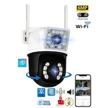 Qr Pro 3012 Wi-fi Ptz İki Kameralı 360 İç Ve Dış Mekan Akıllı Kamera 5mp Adaptör Dahildir.