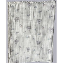 Müslin Tavşan Bebek Örtüsü 90 110cm Çok Renkli