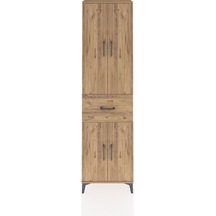 Arges Dolap 2 Raflı Tek Çekmeceli Tek Askılı 60x30x221 Çam-çam Çam