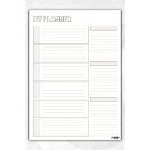 Zamansız Çok Amaçlı Günlük Haftalık Aylık Planlayıcı - A4 Ebat Yapılacaklar - 30 Yaprak - Planner - 2663 Çok Renkli