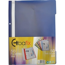 Bafix Telli Dosya Plastik Xl Lacivert A4 Çok Renkli