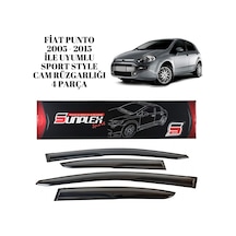 Fiat Punto 2005 2006 2007 2008 2009 2010 2011 2012 2013 2014 2015 İle Uyumlu Sport Style Cam Rüzgarlığı 4 Parça Sunplex 1 Adet