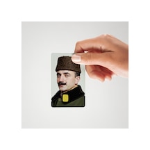 Enver Paşa Portre İyileştirilmiş Görünüm Parlak Kredi/banka Kart Kaplama Sticker Yüksek Kalite Standart