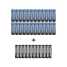 Panasonic R6BE/4PS Manganez AA Kalem Pil 24'lu + R03UE/2S AAA İnce Kalem Pil 12'li