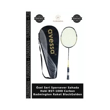 Özel Seri Sporsever Sahada Hobi Bst-1000 Carbon Badmington Raket Blackgolden