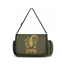 Sevbano Scorpions Rock Metal Müzik Grubu Baskılı Unisex Okul, Spor, Ofis Haki