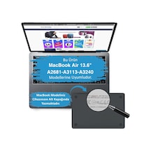 Apple Uyumlu MacBook Air 13.6 M2 M3 M4 M5 Kilif Mermer Desenli Ince Tpu Lazer Baskili Sert Kapak Hafif Korumali Karışık